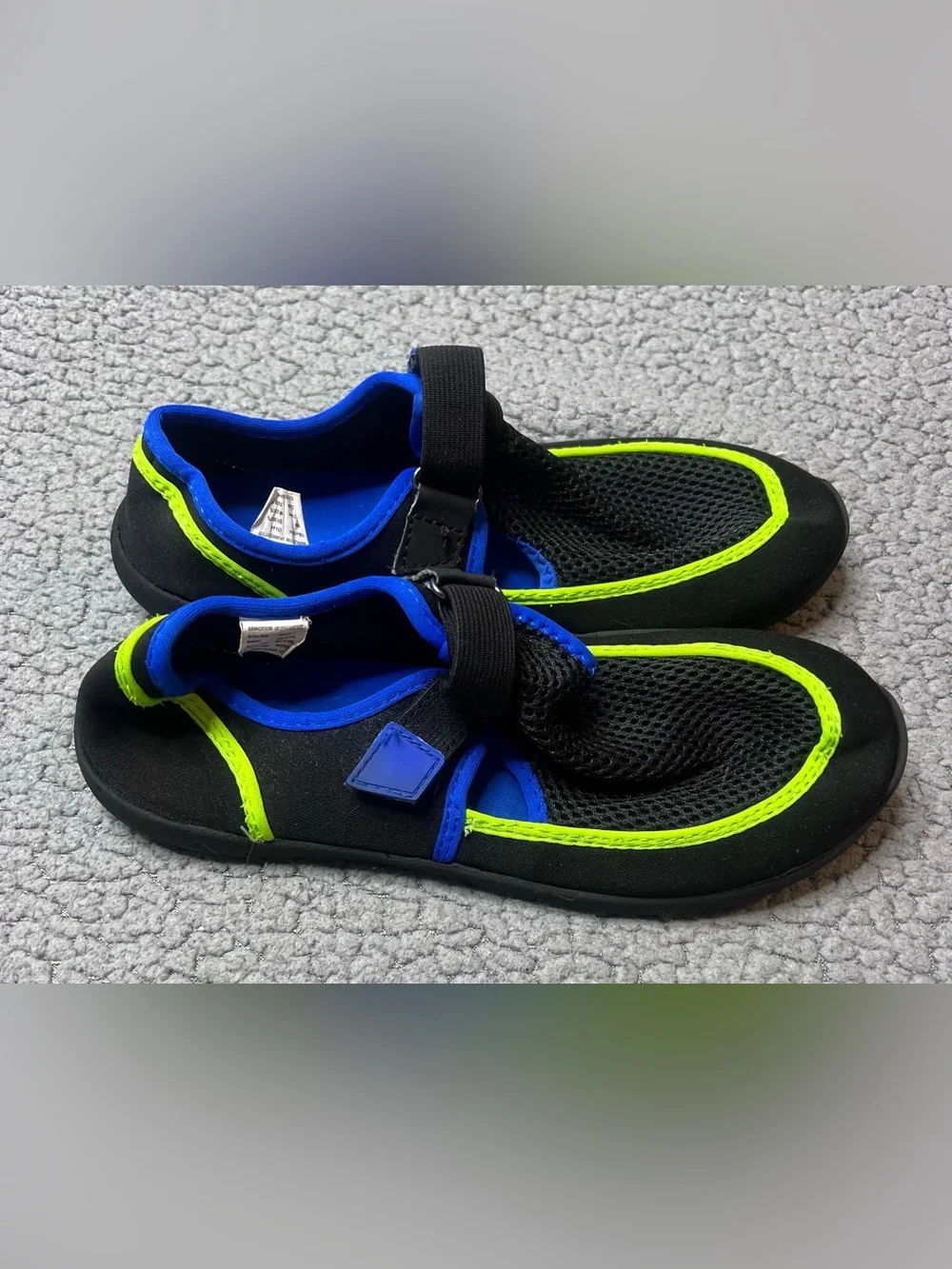 Wonder Nation Water Shoes Little Boys Size 4-5 Black And Green